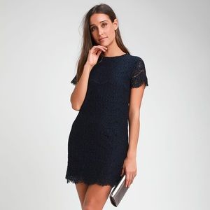 Lulus navy blue shift dress